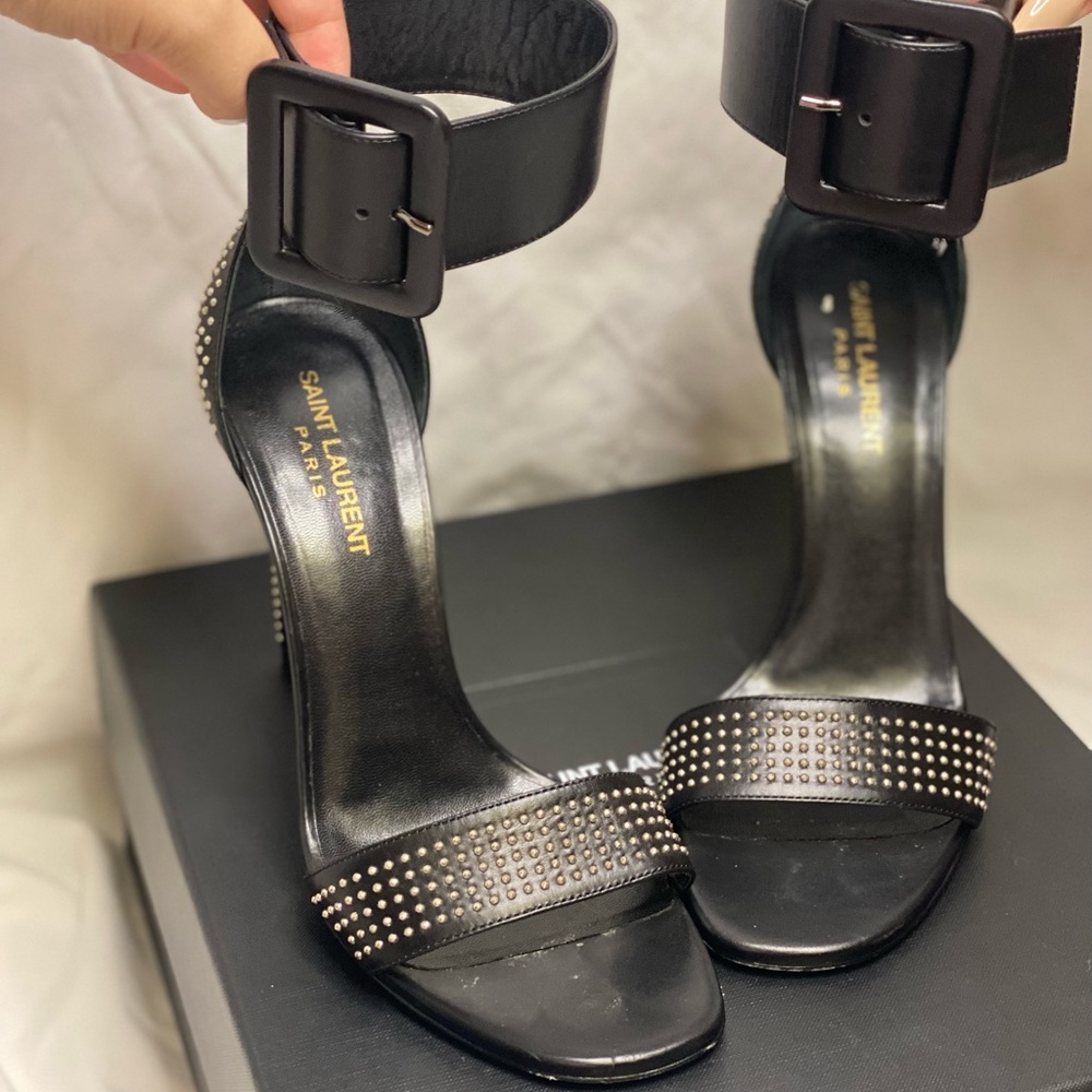 Saint Laurent studded buckle heels - Picture 2 of 5